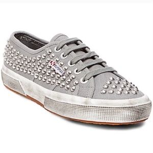 Superga studded sneakers